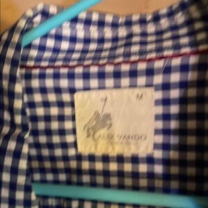 Alex Vando Blue plaid dress shirt